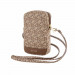 Guess PU G Cube Wallet Phone Zipper Bag - дизайнерска чанта (органайзер) за мобилни устройства и аксесоари (кафяв) 3