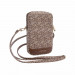 Guess PU G Cube Wallet Phone Zipper Bag - дизайнерска чанта (органайзер) за мобилни устройства и аксесоари (кафяв) 1