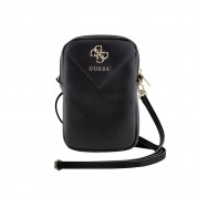 Guess PU Grained 4G Metal Logo Wallet Zipper Bag (black) 3