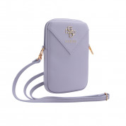 Guess PU Grained 4G Metal Logo Wallet Zipper Bag (purple)