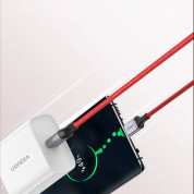 Ugreen USB-C to USB-C Cable 60W - кабел с въжена оплетка за устройства с USB-C порт (100 см) (червен)  4