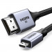 Ugreen HDMI to micro HDMI Cable 2.1v 8K 60Hz - високоскоростен 8K HDMI към microHDMI кабел (200 см) (тъмносив) 1