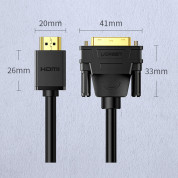 Ugreen HDMI Male To DVI Male Cable 1080p - HDMI към DVI кабел (200 см) (черен) 8