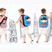 Ridaz Superman Cappe Backpack For Kids (blue) 3