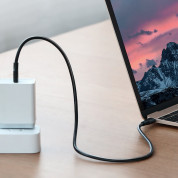 Ugreen USB-C to USB-C Fast Charging Cable 60W - здрав кабел с бързо зареждане за устройства с USB-C порт (50 см) (черен) 4