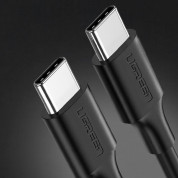 Ugreen USB-C to USB-C Fast Charging Cable 60W - здрав кабел с бързо зареждане за устройства с USB-C порт (50 см) (черен) 2