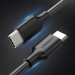Ugreen USB-C to USB-C Fast Charging Cable 60W - здрав кабел с бързо зареждане за устройства с USB-C порт (100 см) (черен) 4