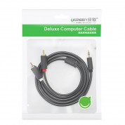 Ugreen AV102 2xRCA Male to 3.5mm Female Audio Cable (25 cm) (black) 3