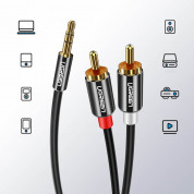 Ugreen AV116 2xRCA Male to 3.5mm Male Audio Cable (200 cm) (black) 4