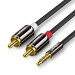 Ugreen AV116 2xRCA Male to 3.5mm Male Audio Cable - качествен аудио кабел 2xRCA (мъжко) към 3.5mm (мъжко) (200 см) (черен) 1