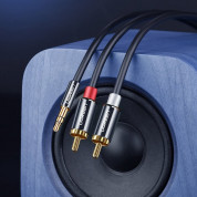 Ugreen AV116 2xRCA Male to 3.5mm Male Audio Cable - качествен аудио кабел 2xRCA (мъжко) към 3.5mm (мъжко) (200 см) (черен) 2