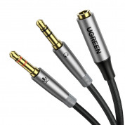 Ugreen AV193 Audio Splitter Cable Mic And Headphones (black)