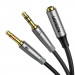 Ugreen AV193 Audio Splitter Cable Mic And Headphones - аудио разклонител (сплитер) за мобилни устройства с 3.5 мм стерео-жак (20 см) (черен) 1