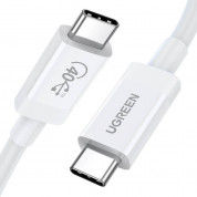 Ugreen USB4 USB-C to USB-C Cable, 8K, 100W, 40Gbps (80 cm) (white)