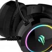 Havit Gamenote H2232D Gaming RGB Headset - геймърски слушалки с микрофон, управление на звука и подсветка (черен) 3