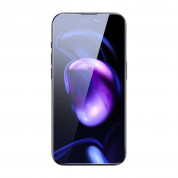 Baseus Full Coverage Anti Blue Light Dust Proof Tempered Glass Film Set (SGBL120302) - стъклено защитно покритие за целия дисплей на iPhone 14 Pro Max (прозрачен) (2 броя) 4