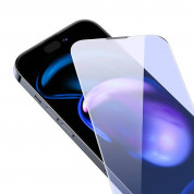 Baseus Full Coverage Anti Blue Light Dust Proof Tempered Glass Film Set (SGBL120302) - стъклено защитно покритие за целия дисплей на iPhone 14 Pro Max (прозрачен) (2 броя) 7