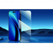 Baseus Full Coverage Anti Blue Light Dust Proof Tempered Glass Film Set (SGBL120302) - стъклено защитно покритие за целия дисплей на iPhone 14 Pro Max (прозрачен) (2 броя) 8