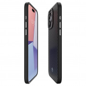Spigen Enzo Aramid MagSafe Case - кевларен кейс с MagSafe за iPhone 15 Pro (черен)  5
