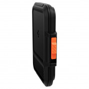 Spigen Lock Fit Magnetic Wallet (MagFit)  - поликарбонатов портфейл (джоб) за прикрепяне към iPhone с MagSafe (черен) 11