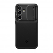 Spigen Optik Armor Case - тънък качествен силиконов (TPU) калъф с капак за камерата за Samsung Galaxy S24 (черен) 2