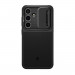 Spigen Optik Armor Case - тънък качествен силиконов (TPU) калъф с капак за камерата за Samsung Galaxy S24 (черен) 3