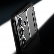 Spigen Optik Armor Case - тънък качествен силиконов (TPU) калъф с капак за камерата за Samsung Galaxy S24 (черен) 13