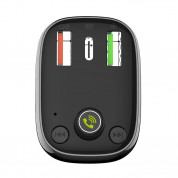LDNIO C704Q FM transmitter with Bluetooth - зарядно за кола с трансмитер, с 2xUSB-A, 1xUSB-C изхода и слот за MicroSD карта (черен)  1
