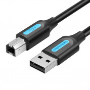 Vention USB 2.0 to USB Type B Cable - кабел за принтер и други външни устройства USB-A Male към USB-B Male (150 см) (черен)
