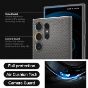 Spigen Liquid Air Case - силиконов (TPU) калъф с висока степен на защита за Samsung Galaxy S24 Ultra (сив) 15