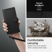 Spigen Wallet S Plus Case - кожен калъф, тип портфейл и поставка за Samsung Galaxy S24 Ultra (черен) 18