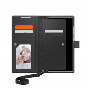 Spigen Wallet S Plus Case - кожен калъф, тип портфейл и поставка за Samsung Galaxy S24 Ultra (черен) 4