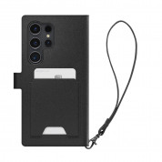 Spigen Wallet S Plus Case - кожен калъф, тип портфейл и поставка за Samsung Galaxy S24 Ultra (черен) 3
