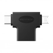 Vention USB-A to USB-C and Micro USB OTG Adapter (black) 3