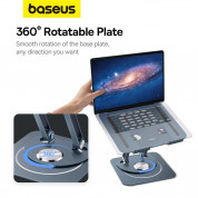 Baseus UltraStable Pro Laptop Stand - регулируема алуминиева поставка за MacBook и лаптопи от 11 до 17 инча (тъмносив) 7