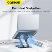 Baseus UltraStable Pro Laptop Stand - регулируема алуминиева поставка за MacBook и лаптопи от 11 до 17 инча (тъмносив) 10