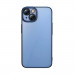 Baseus Glitter Hybrid Protection Set - хибриден удароустойчив кейс и стъклено защитно покритие за дисплея на iPhone 14 (син-прозрачен) 2