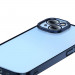 Baseus Glitter Hybrid Protection Set - хибриден удароустойчив кейс и стъклено защитно покритие за дисплея на iPhone 14 (син-прозрачен) 4