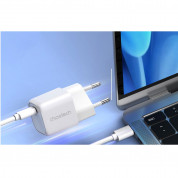 Choetech USB-C PD GaN Wall Charger 30W - захранване за ел. мрежа с USB-C изход с технология за бързо зареждане (бял) 2