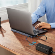 Baseus Elite Joy Series 12-in-1 USB-C Notebook Hub v2 (WKSX030213) - мултифункционален хъб за свързване на допълнителна периферия за Macbook и USB-C устройства (сив) 4
