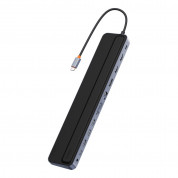 Baseus Elite Joy Series 12-in-1 USB-C Notebook Hub v2 (WKSX030213) - мултифункционален хъб за свързване на допълнителна периферия за Macbook и USB-C устройства (сив)