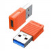 Mcdodo USB-C to USB 3.0 Adapter - адаптер от USB-A мъжко към USB-C женско за мобилни устройства с USB-C порт (оранжев)  2