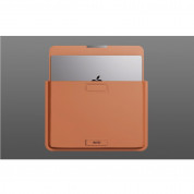 INVZI Vegan Leather Sleeve With Stand Function - кожен кейс с поставка за MacBook Pro 16 M2 (2023), MacBook Pro 16 M1 (2021), MacBook Air 15 M2 (2023) (кафяв) 2