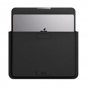 INVZI Vegan Leather Sleeve With Stand Function - кожен кейс с поставка за MacBook Pro 16 M2 (2023), MacBook Pro 16 M1 (2021), MacBook Air 15 M2 (2023) (черен) 1