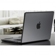 INVZI Hardshell Hybrid Case - удароустойчив хибриден кейс за Apple MacBook Pro 16 M1 (2021), MacBook Pro 16 M2 (2023) (черен-прозрачен) 4