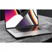 INVZI Hardshell Hybrid Case - удароустойчив хибриден кейс за Apple MacBook Pro 16 M1 (2021), MacBook Pro 16 M2 (2023) (черен-прозрачен) 1