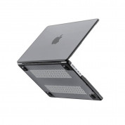INVZI Hardshell Hybrid Case - удароустойчив хибриден кейс за Apple MacBook Pro 14 M1 (2021), MacBook Pro 14 M2 (2023) (черен-прозрачен)