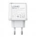 LDNIO Wall Charger 2xUSB-C 35W -  захранване за ел. мрежа с 2xUSB-C изходи и USB-C към Lightning кабел (бял) 4