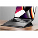 INVZI Vegan Leather Sleeve With Stand Function - кожен кейс с поставка за MacBook Air 13, MacBook Pro 13, MacBook Pro 14 и лаптопи до 14 инча (черен) 5