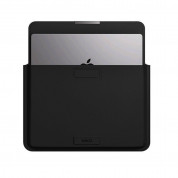 INVZI Vegan Leather Sleeve With Stand Function - кожен кейс с поставка за MacBook Air 13, MacBook Pro 13, MacBook Pro 14 и лаптопи до 14 инча (черен) 1